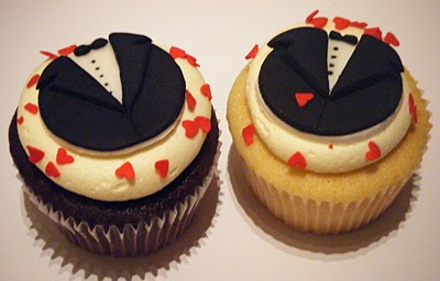 Tuxedo Cupcakes - Grooms Can Also Be Part Of Bridal Showers